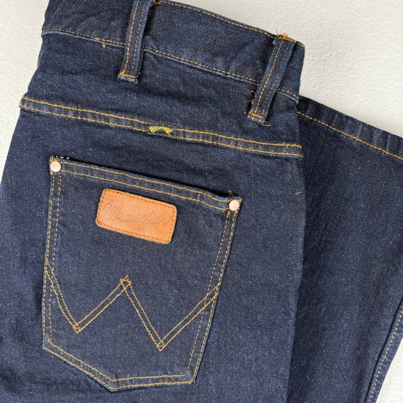 Billabong Wrangler Jeans Mens 35x32 Slim Straight Dark Denim Western Rancher - Picture 1 of 7